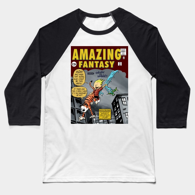 Calvin and his Amazing Friend Parody Baseball T-Shirt by Ihlecreations